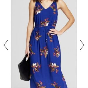 NWOT Maxi Dress XL - Cobalt Blue Tropical